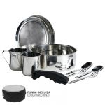 Laken Stainless Steel Camping Set Ø20cm With Fabric Cover 2 Persons