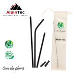 AlpinTec Οικολογικά Καλαμάκια 6mm Black