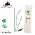 AlpinTec Οικολογικά Καλαμάκια 6mm Green