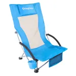 KingCamp High Mesh Back Beach Folding Chair Blue