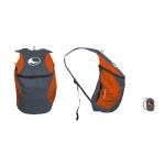 Ticket To The Moon Mini Backpack 15L Dark Grey/Orange Foldable