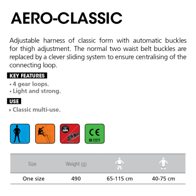 Beal Climbing Harness Aero-Classic II Black