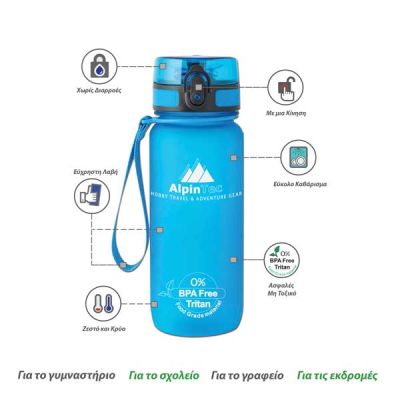 AlpinTec Water Bottle 350ml Blue