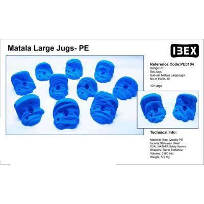 Ibex Matala Large Jugs 1Piece Climbing Holds Orange Fluorescent