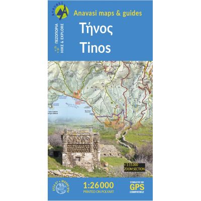 Map Tinos 1:26.000 Published by Anavasi