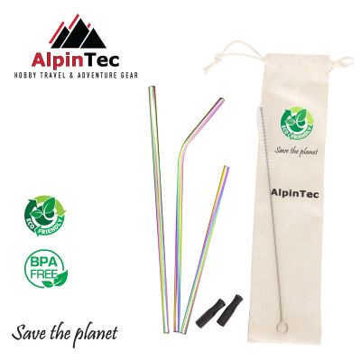 AlpinTec Οικολογικά Καλαμάκια 6mm Rainbow