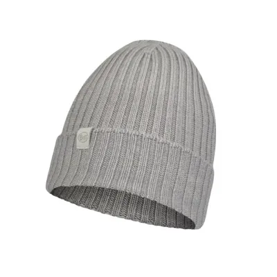 Buff Knitted Beanie Norval Light Grey