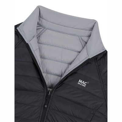 Mac In A Sac Polar Reversible Down Jacket Black Charcoal Women's