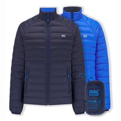 Mac In A Sac Polar Reversible Down Jacket Naxy Saxe Blue Men's