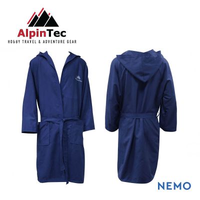 AlpinPro Adult Bathrobe Nemo Microfiber Navy