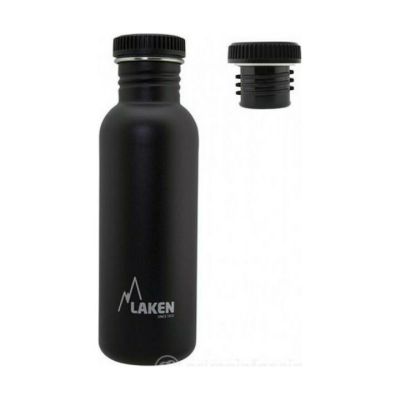 Laken Basic Steel Bottle Black Cap 0.75L