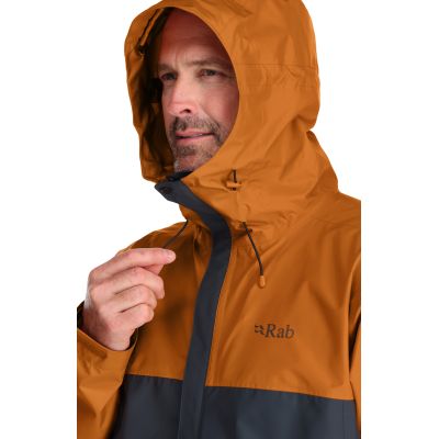 Rab Downpour Eco Waterproof Jacket Men's Marmalade Beluga