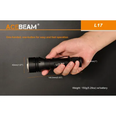 Ace Beam L17 Tactical Φακός Led Λευκό  IP68