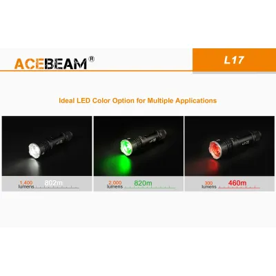 Ace Beam L17 Tactical Φακός Led Λευκό  IP68