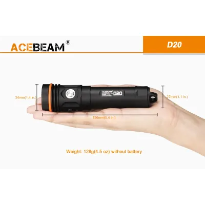 Ace Beam D20 Diving Flashlight