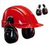 3M Peltor™ Optime™ III Ear Muffs 34 dB Black Red Helmet Mounted